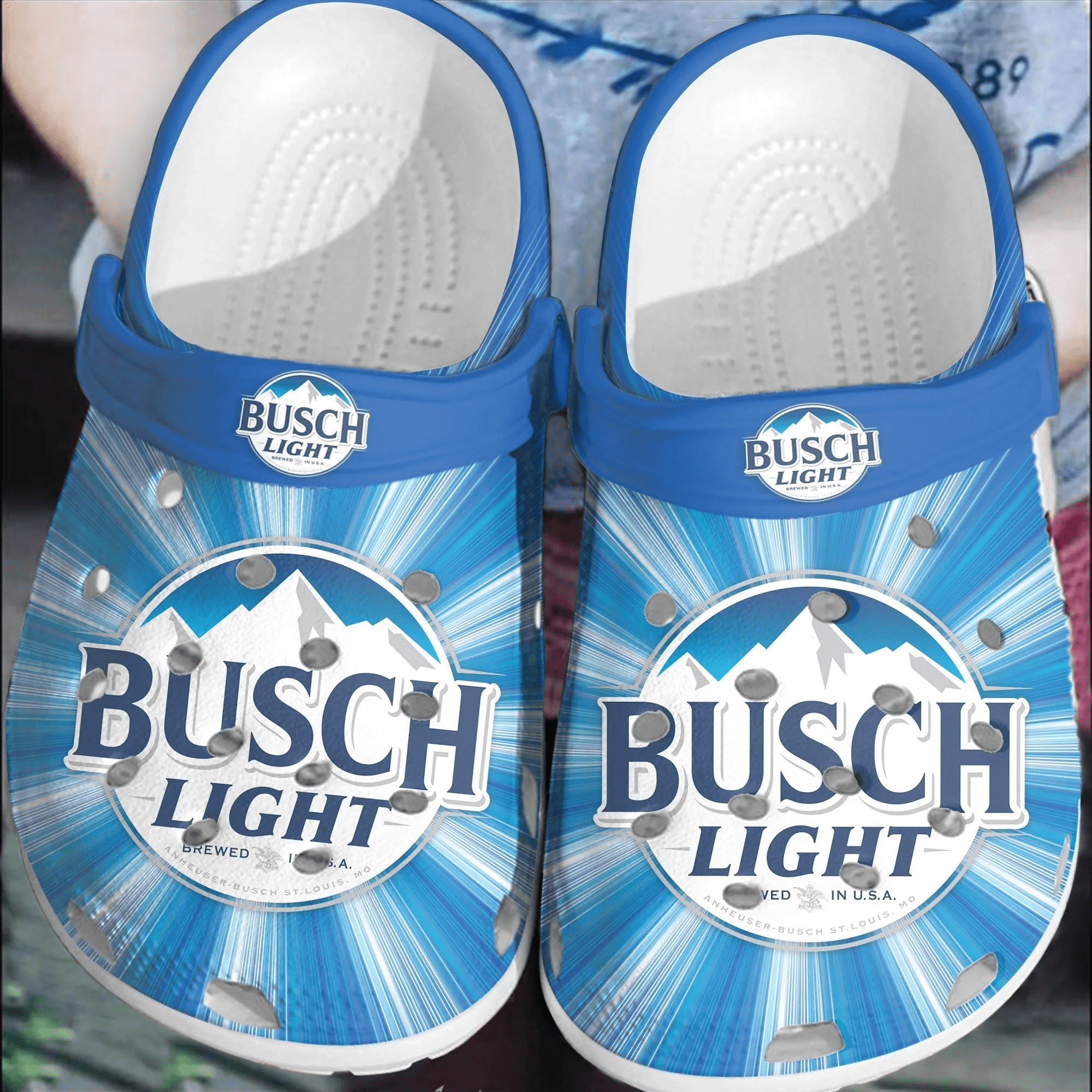 Comfortable Busch Light Beer Crocband Clogs HU