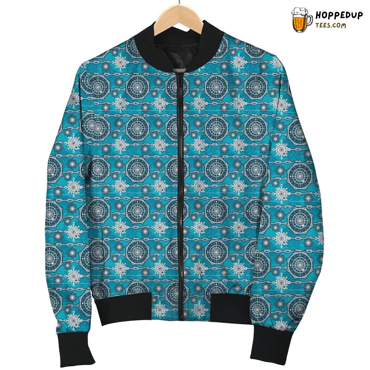 Compass Blue Ocean Bomber Jacket