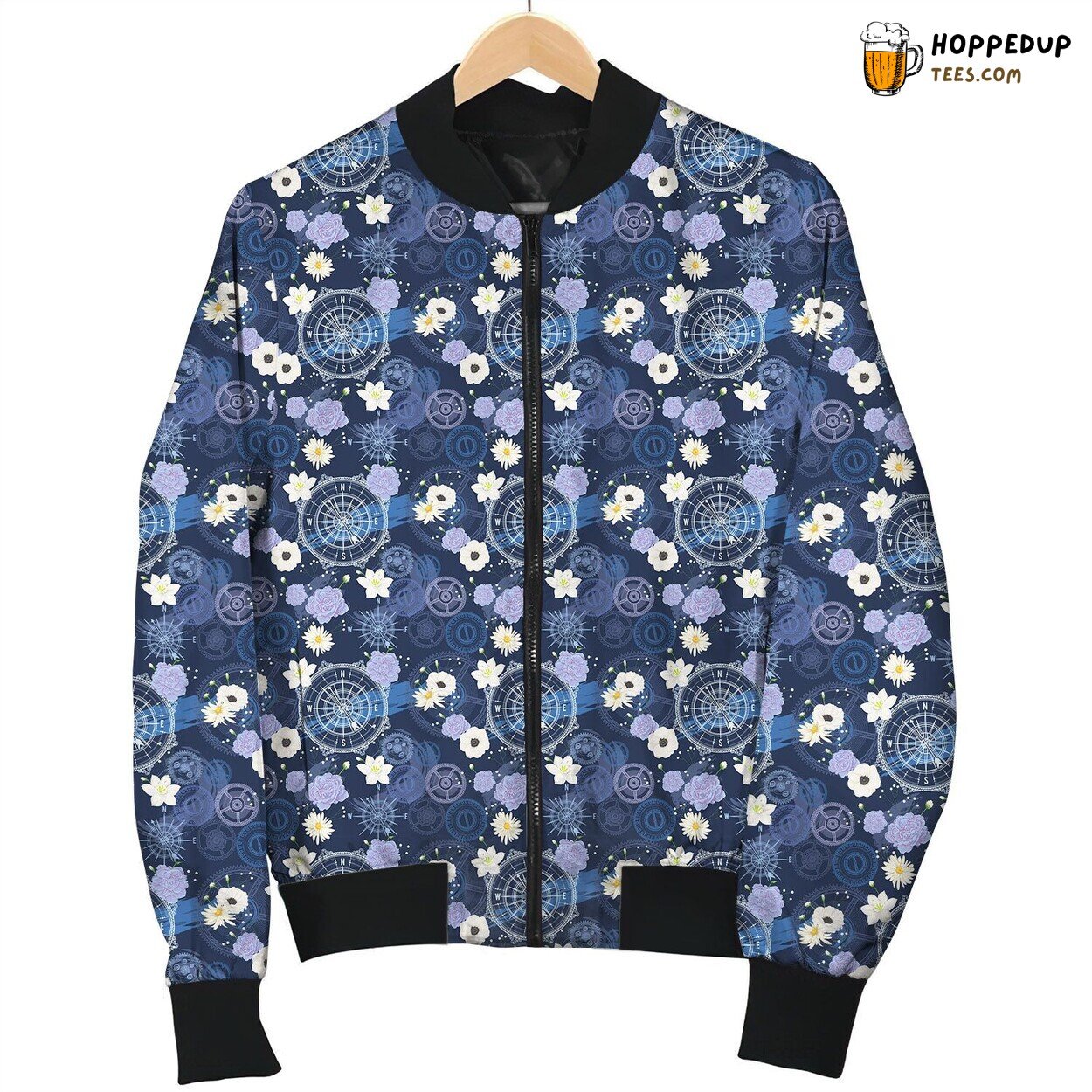 Compass Great Pattern Bomber Jacket
