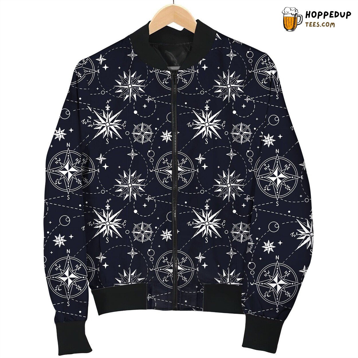 Compass Star Navy Bomber Jacket