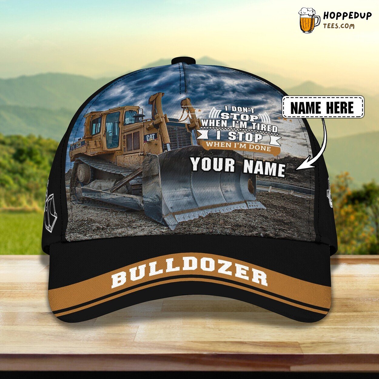 Construction Might Showcased Personalized 3D Classic Cap Bulldozer Mastery