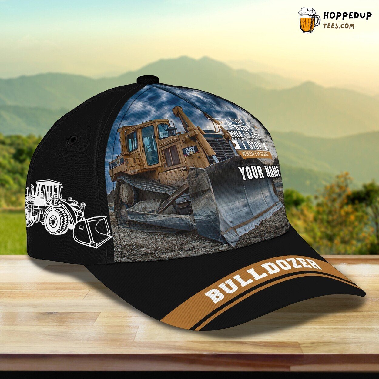 Construction Might Showcased Personalized 3D Classic Cap Bulldozer Mastery