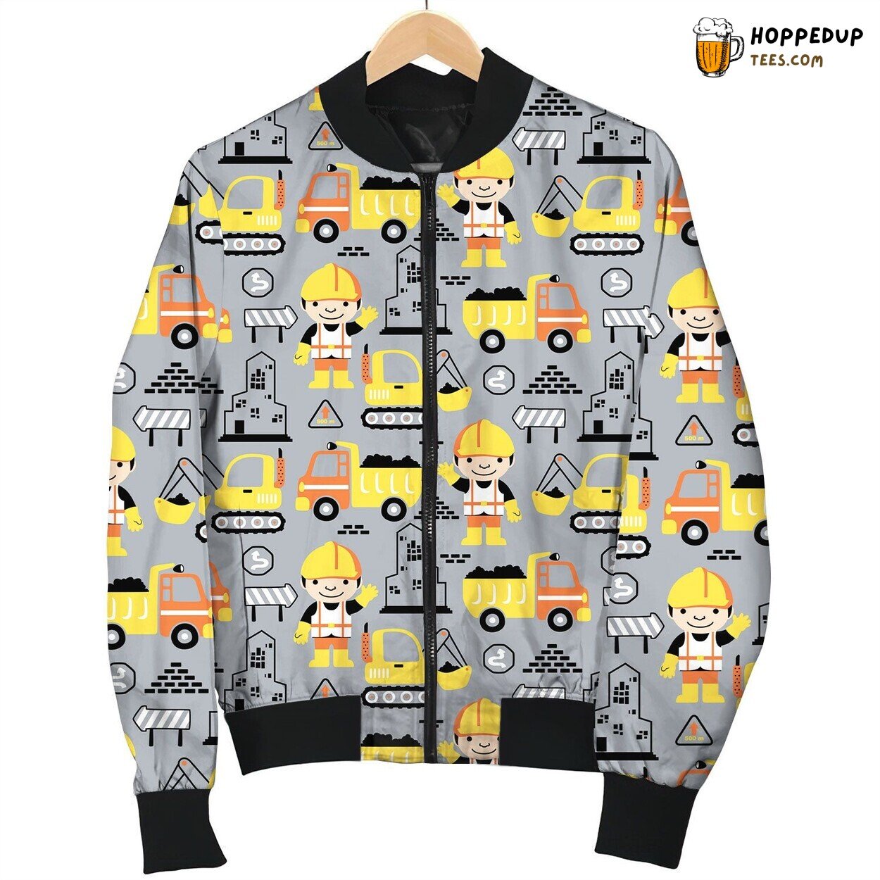 Construction Truck Engineer Bomber Jacket