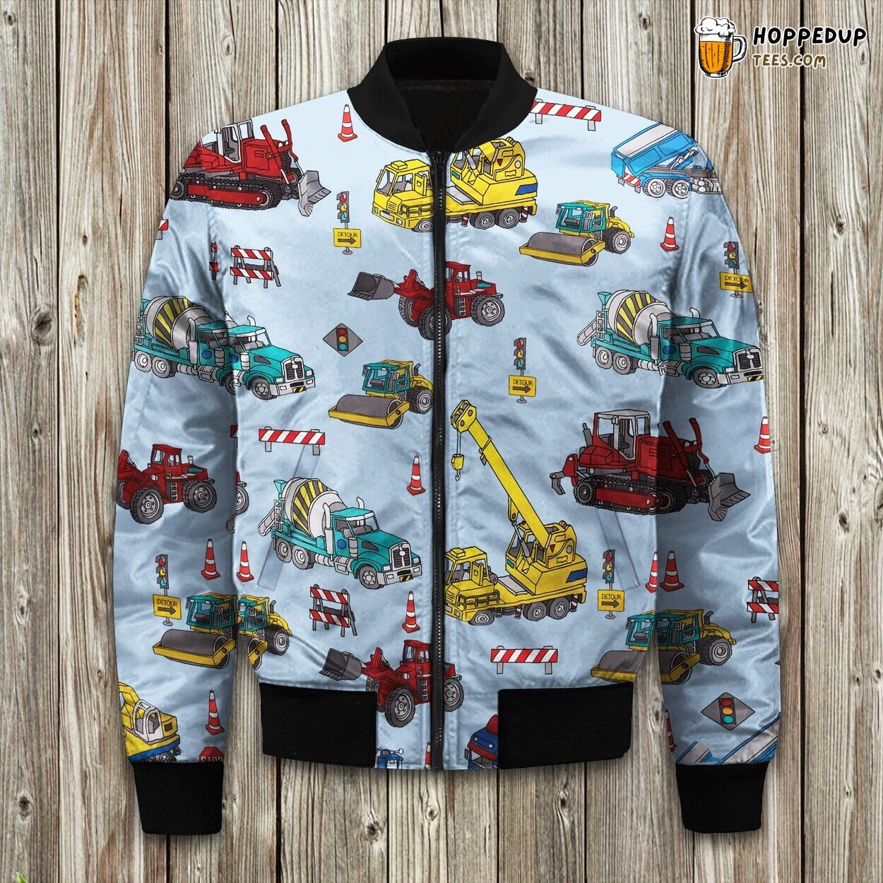 Construction Trucks Bomber Jacket