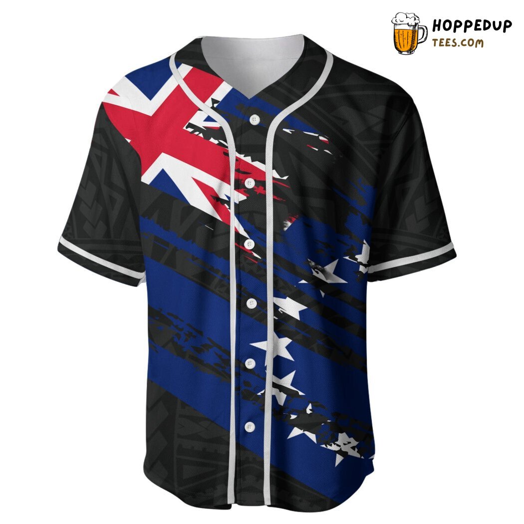 Cook Island Flag Coast Of Arm Baseball Tee Jersey Shirts 3D