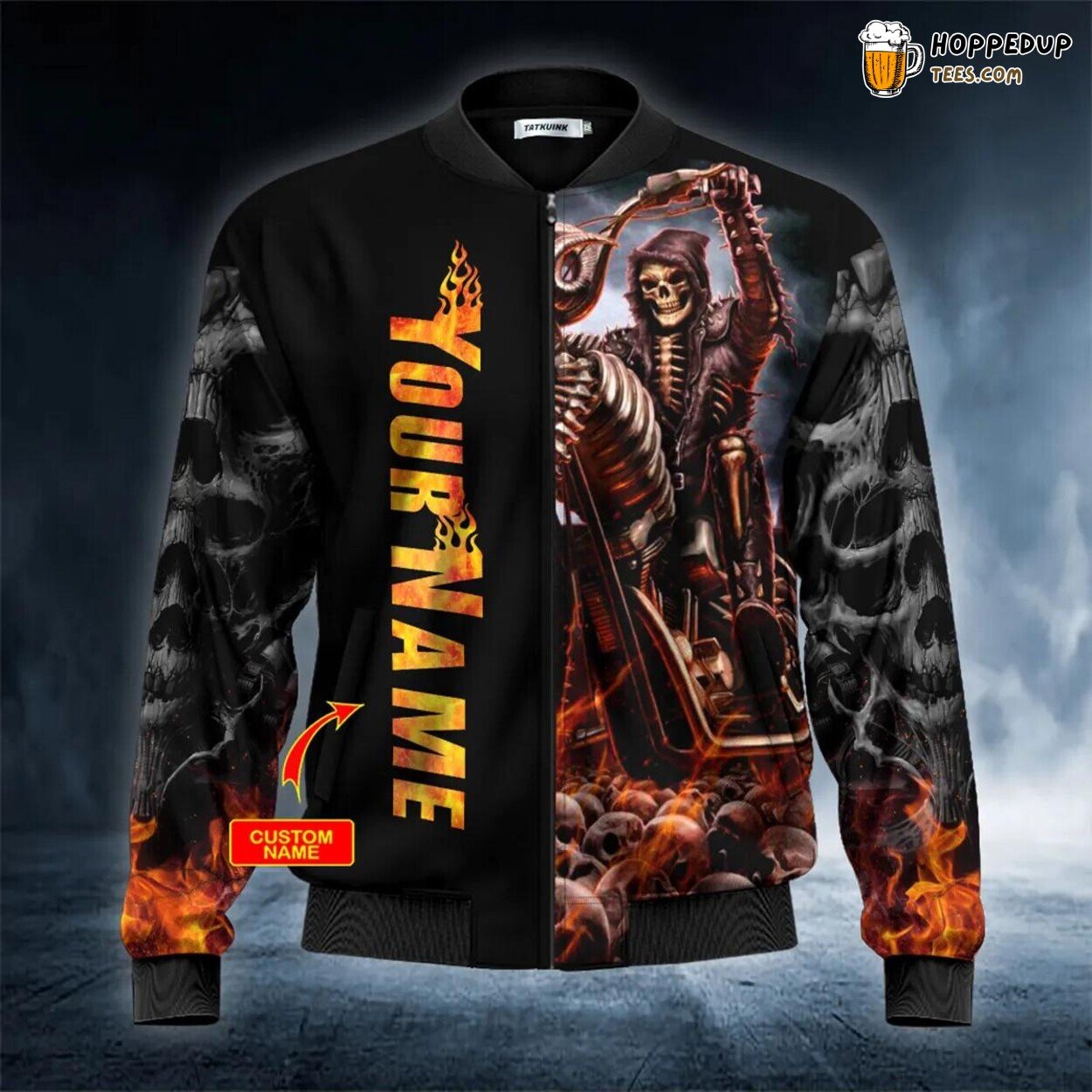 Cool Biker Reaper Bomber Jacket Skull Viking 3D Print Clothing Unique Design