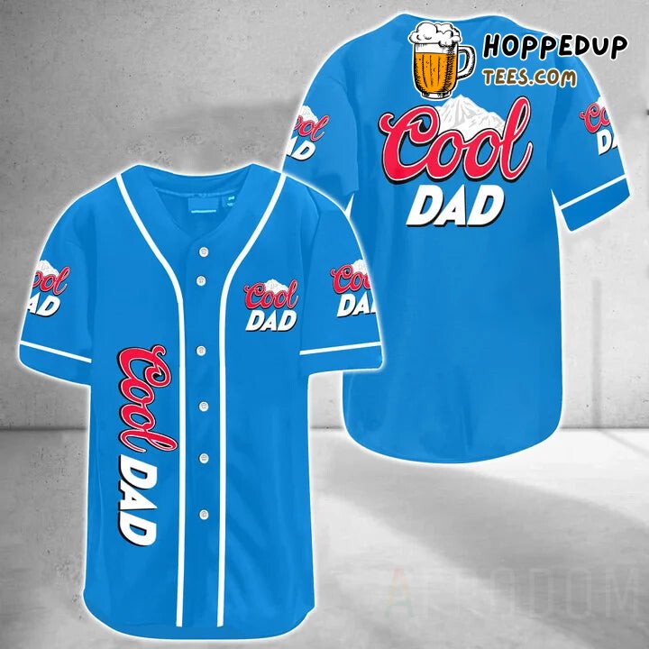 Cool Dad Inspiration Vintage Blue Baseball Jersey Unique Distinctive Design