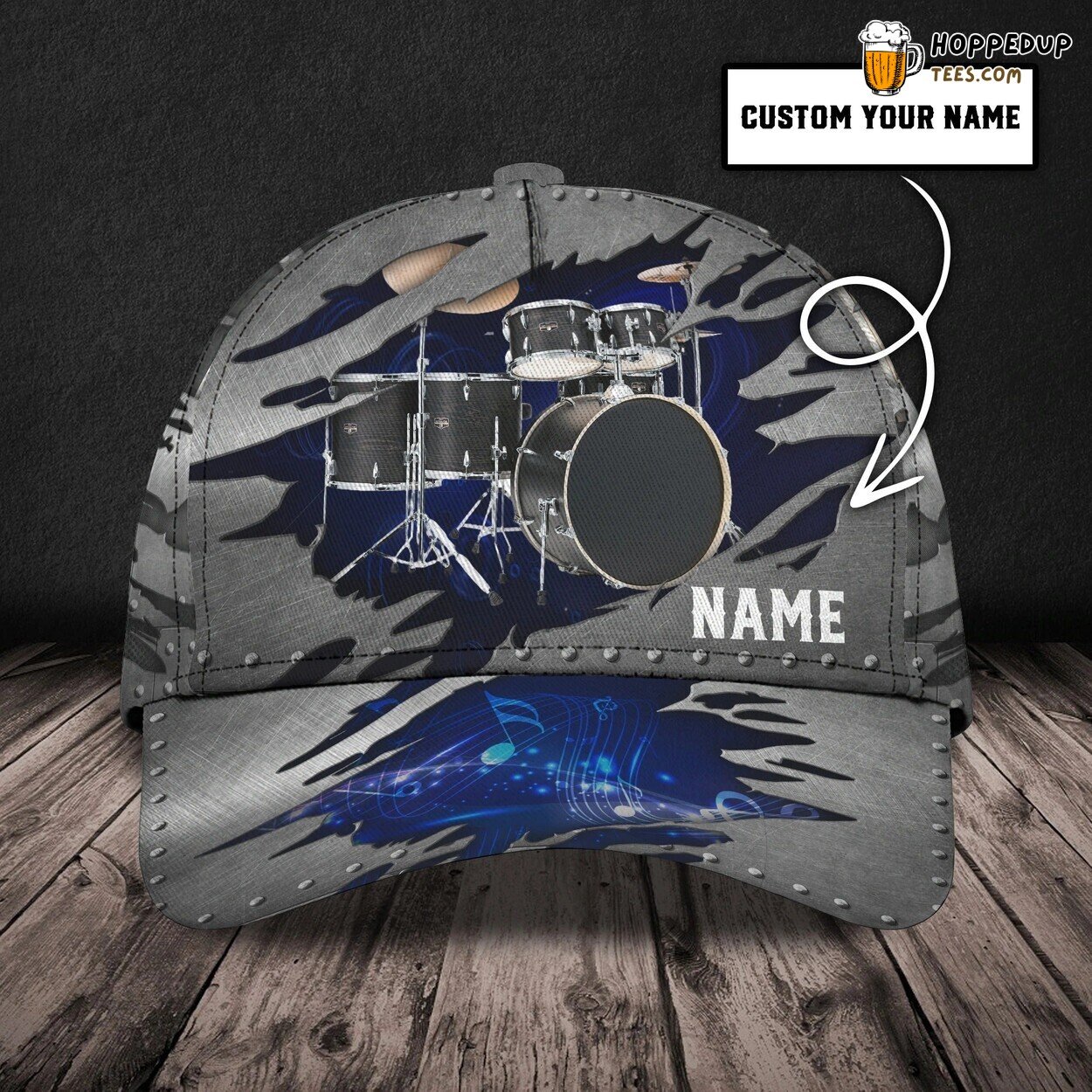Cool Drum Classic Cap Drummer Name Drum Lover Player Summer Travel Hat