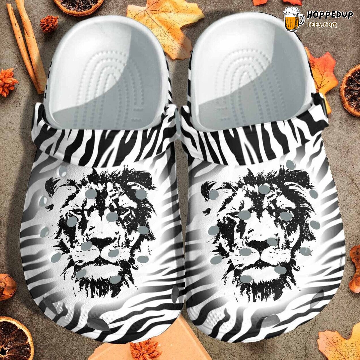 Cool Lion Face Zoo Animals Men’s Gift Clogs Shoes Stylish