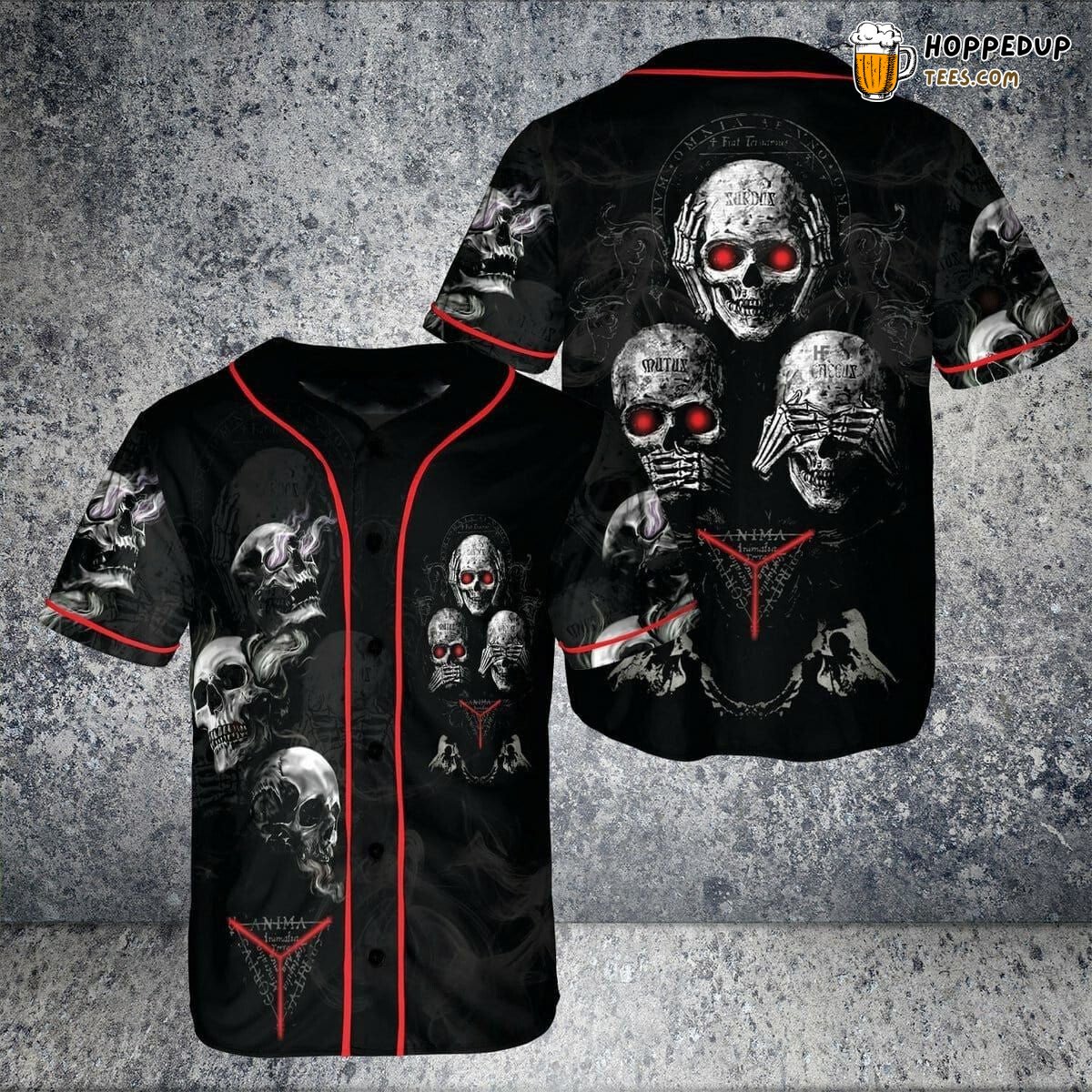 Cool Skull IDGAF Theme Baseball Jersey Unique Distinctive Design Look