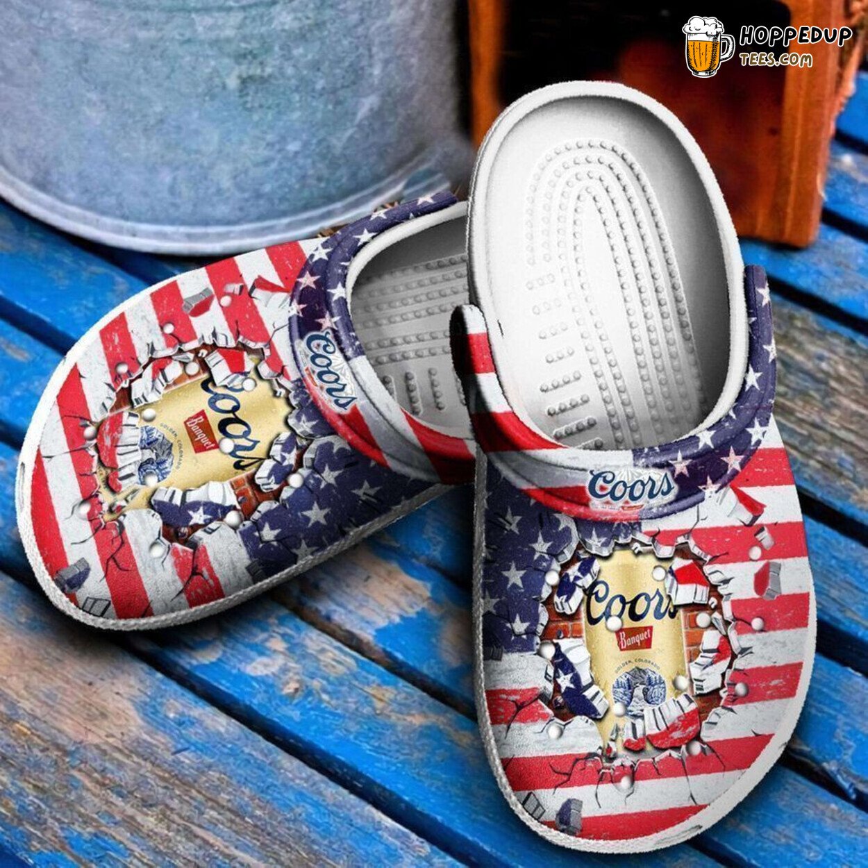 Coors Banquet Inspired Beer Lovers Comfortable Fashion Clog Footwear