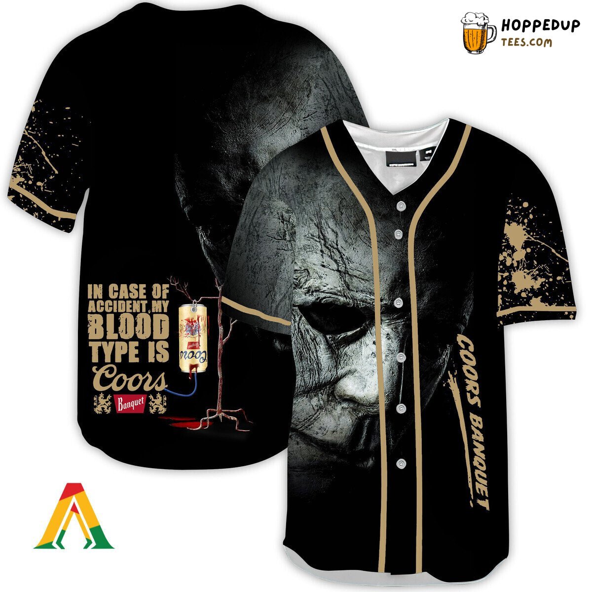 Coors Banquet Michael Myers Distinctive Halloween Horror Baseball Jersey