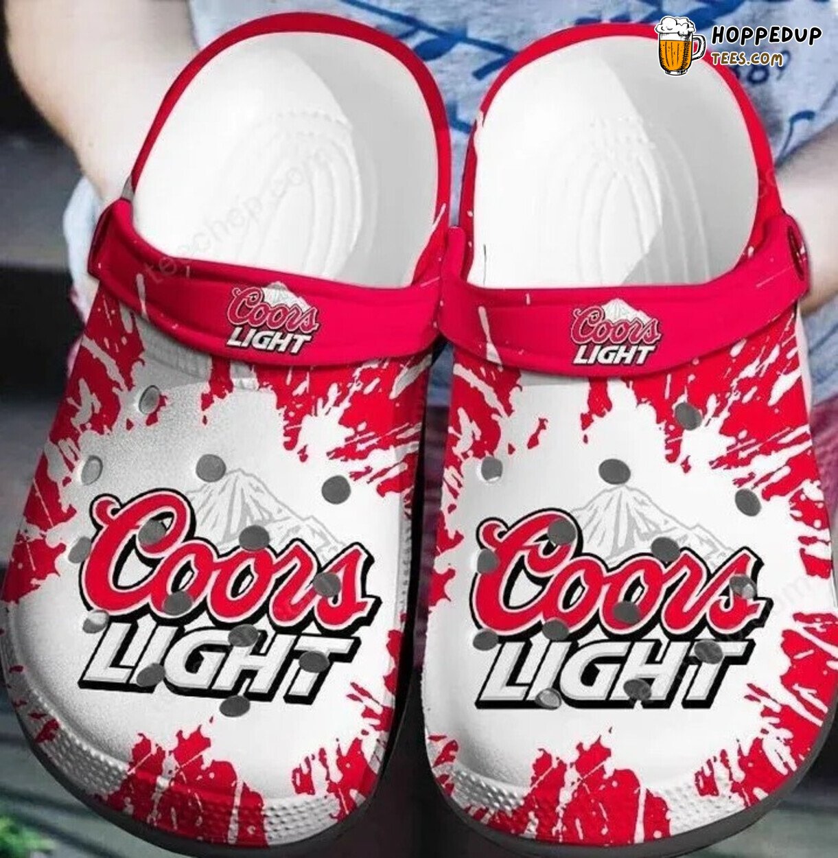 Coors Light Beer Themed Comfortable Stylish Clog Shoes