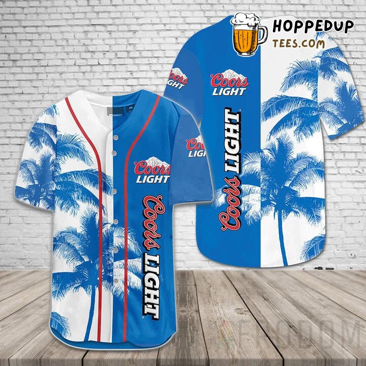 Coors Light Coconut Trees Tropical Baseball Jersey Unique Design Edition