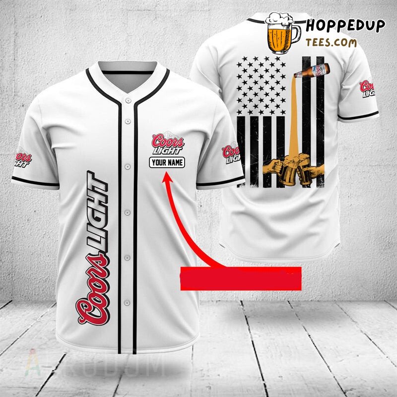 Coors Light Emblem Personalized Unique Baseball Jersey Design Wear