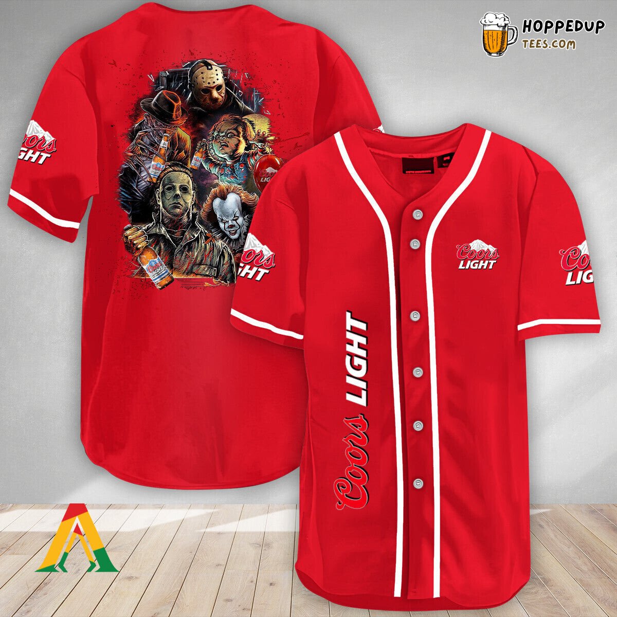 Coors Light Halloween Horror Characters Distinct Baseball Jersey Theme