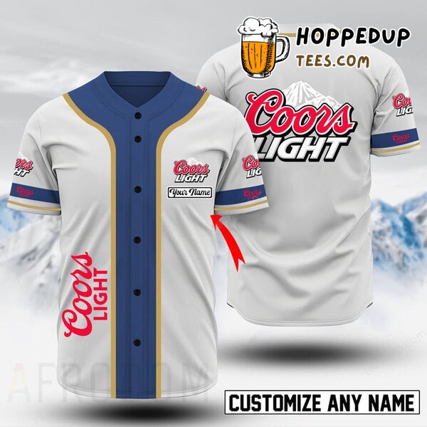 Coors Light Inspired Personalized Unique Baseball Jersey Edition