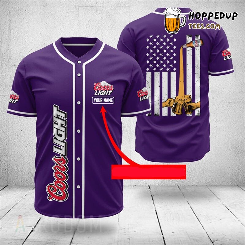 Coors Light Inspired Unique Baseball Jersey Personalized Distinctive Design