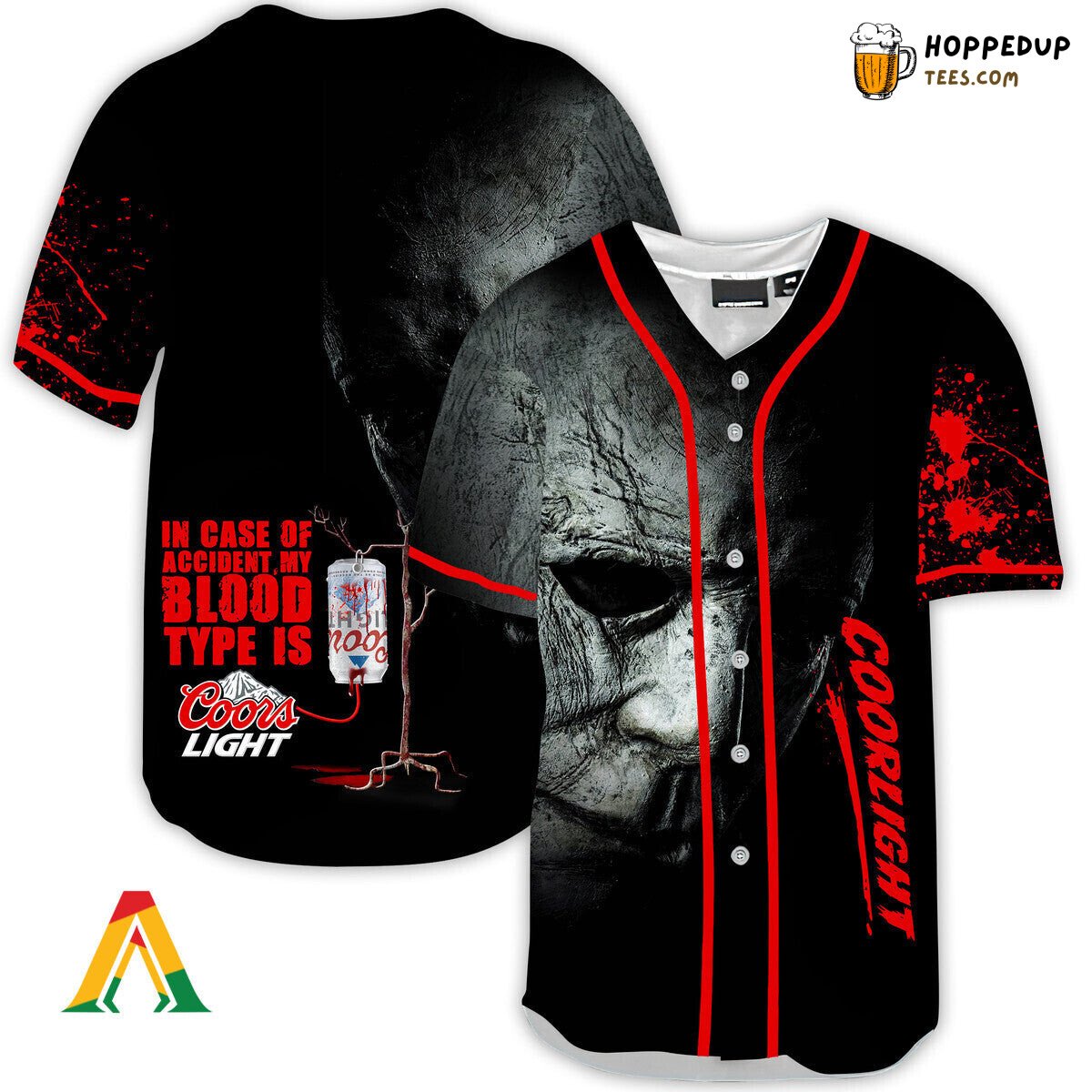 Coors Light Michael Myers Unique Themed Halloween Horror Baseball Jersey
