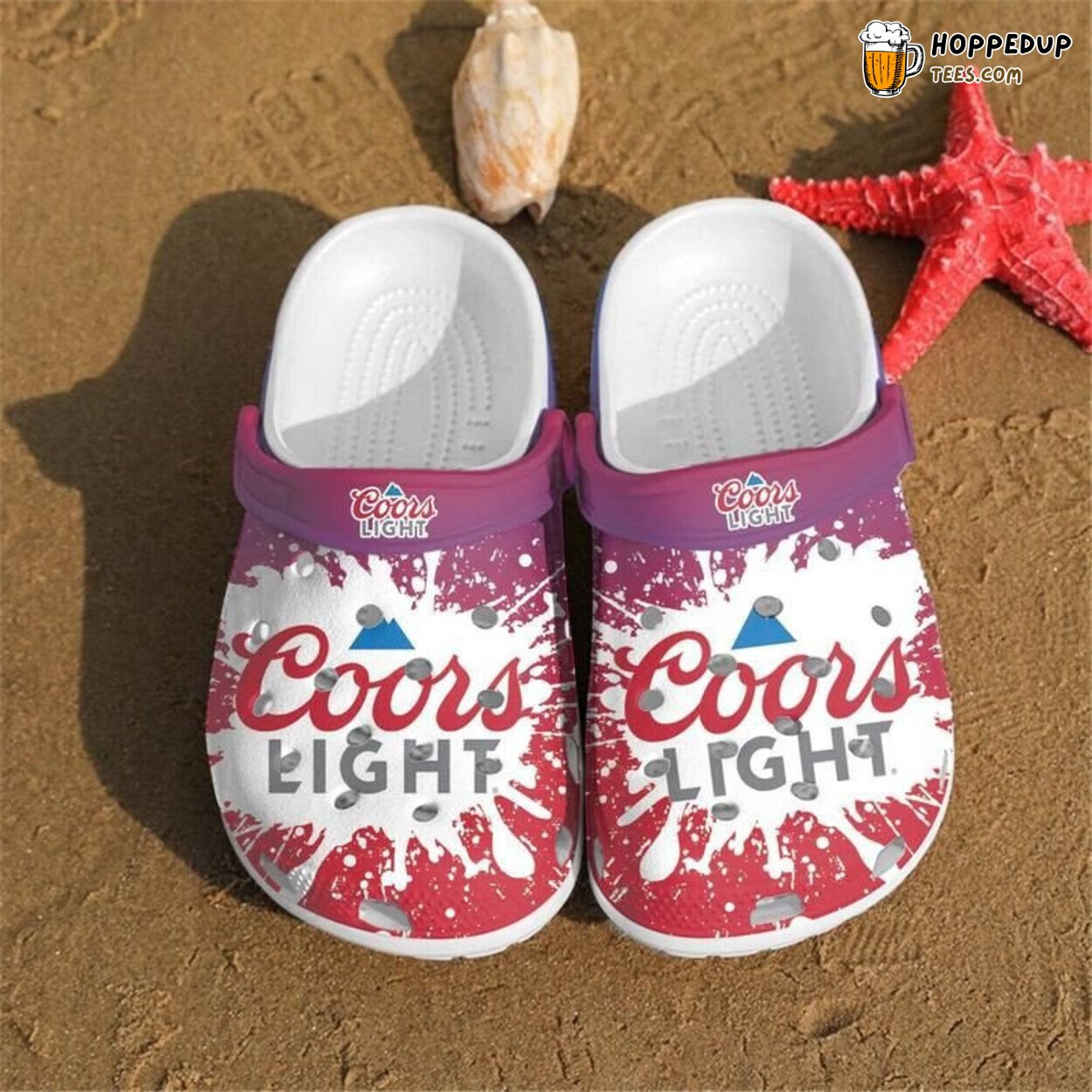 Coors Light Red Themed Comfortable Unique Stylish Design Clogs Shoes
