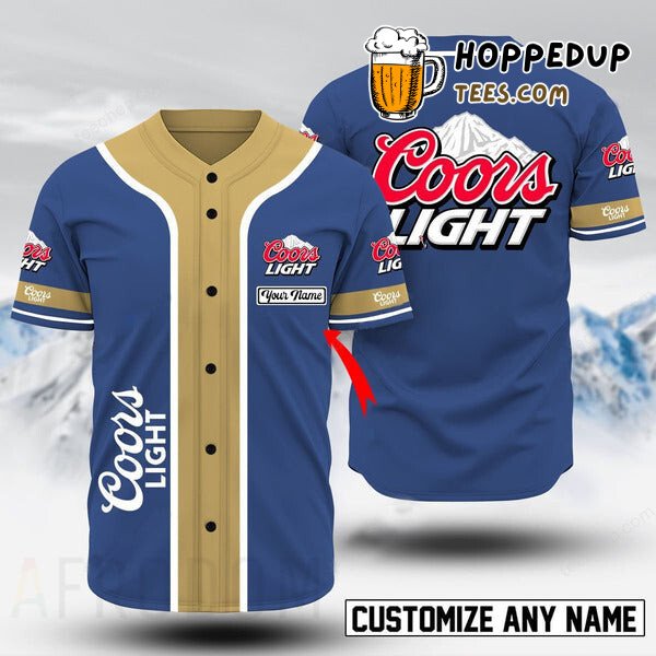 Coors Light Tribute Unique Look Personalized Baseball Jersey Wear