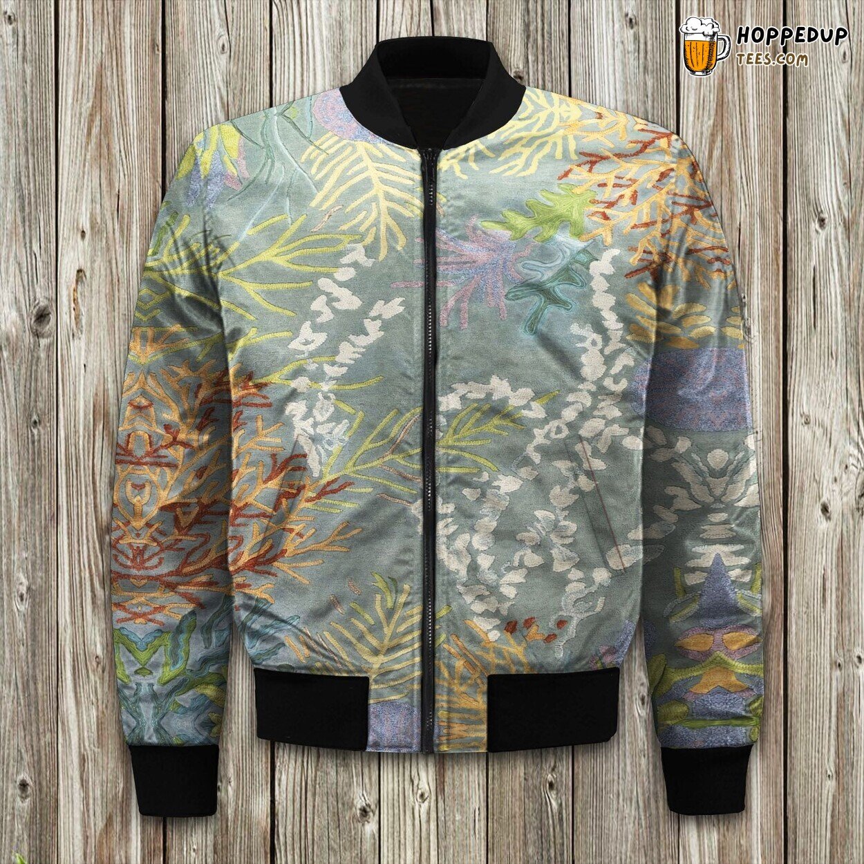 Coral Reef Ocean Beauty Winter Bomber Jacket Marine Marvel