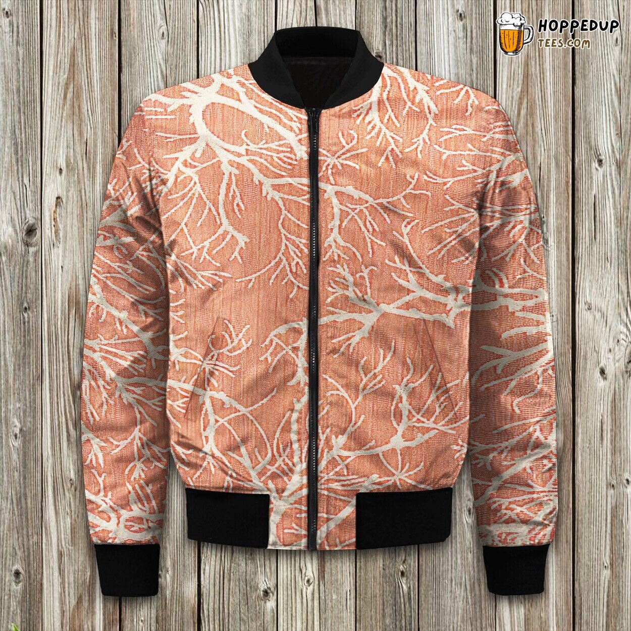 Coral Reef Wonders Winter Bomber Jacket Luxuriously Padded Comfort Quality