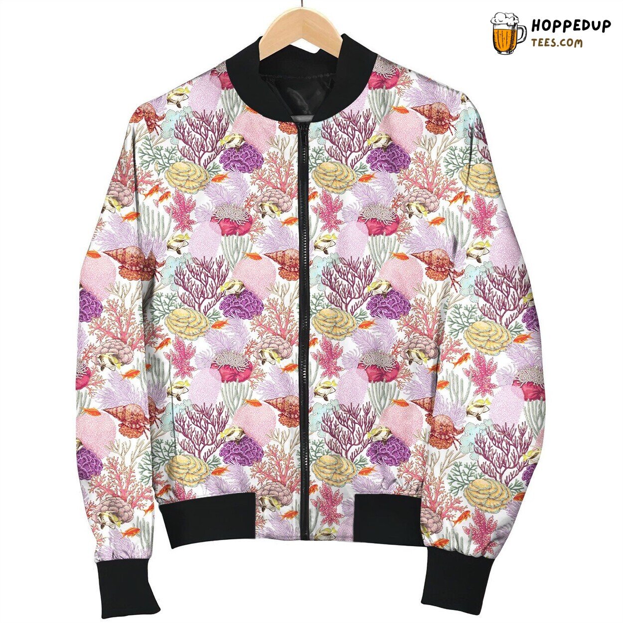 Coral Under The Sea Bomber Jacket