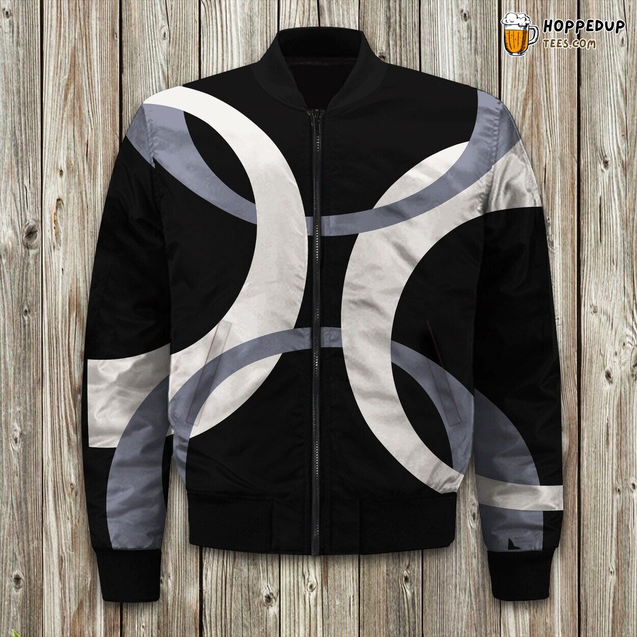 Corfu Contemporary Black Bomber Jacket