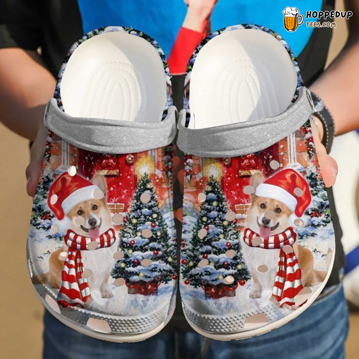 Corgi Christmas Classic Themed Comfortable Unique Design Clogs