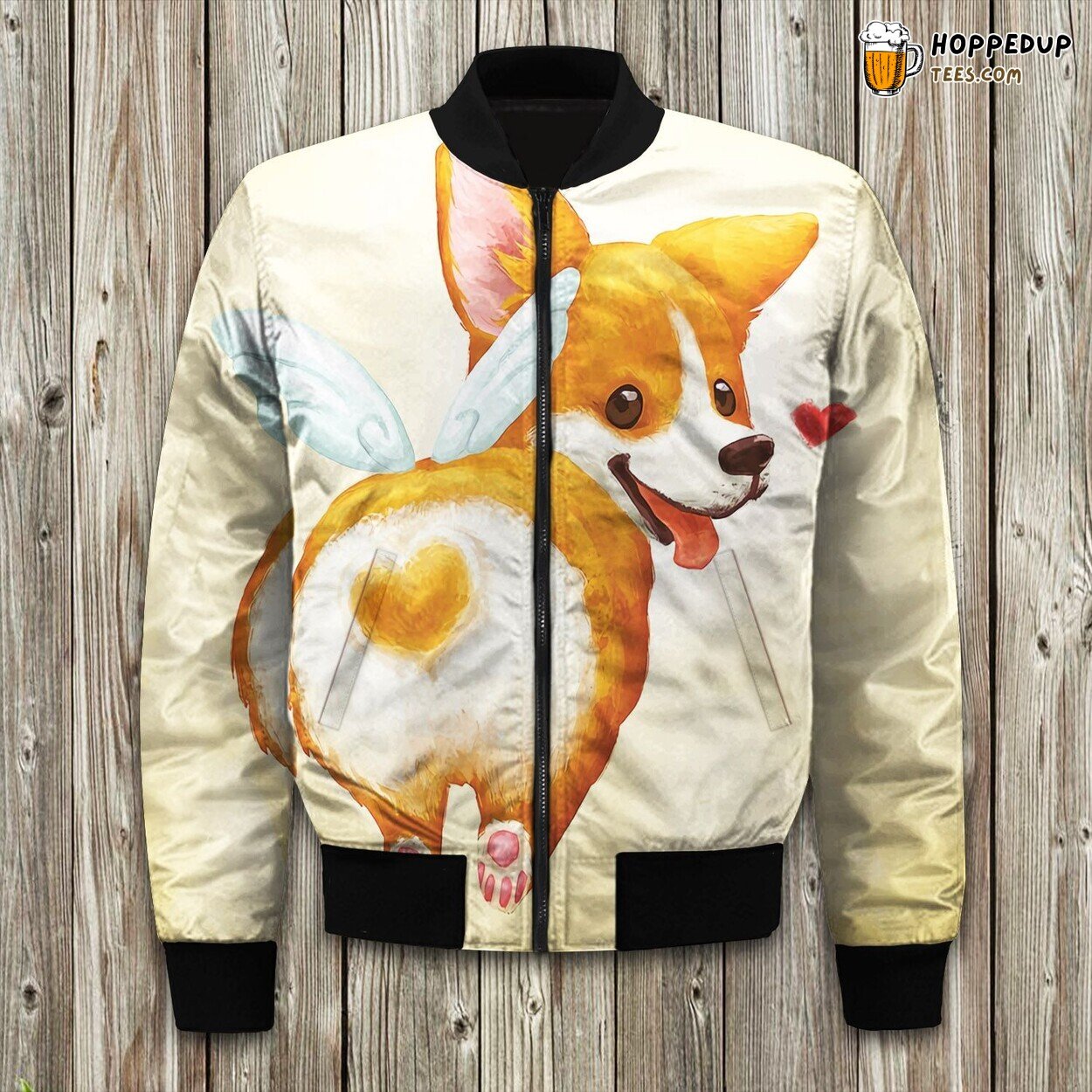 Corgi Design Winter Bomber Jacket Perfect for Canine Enthusiasts