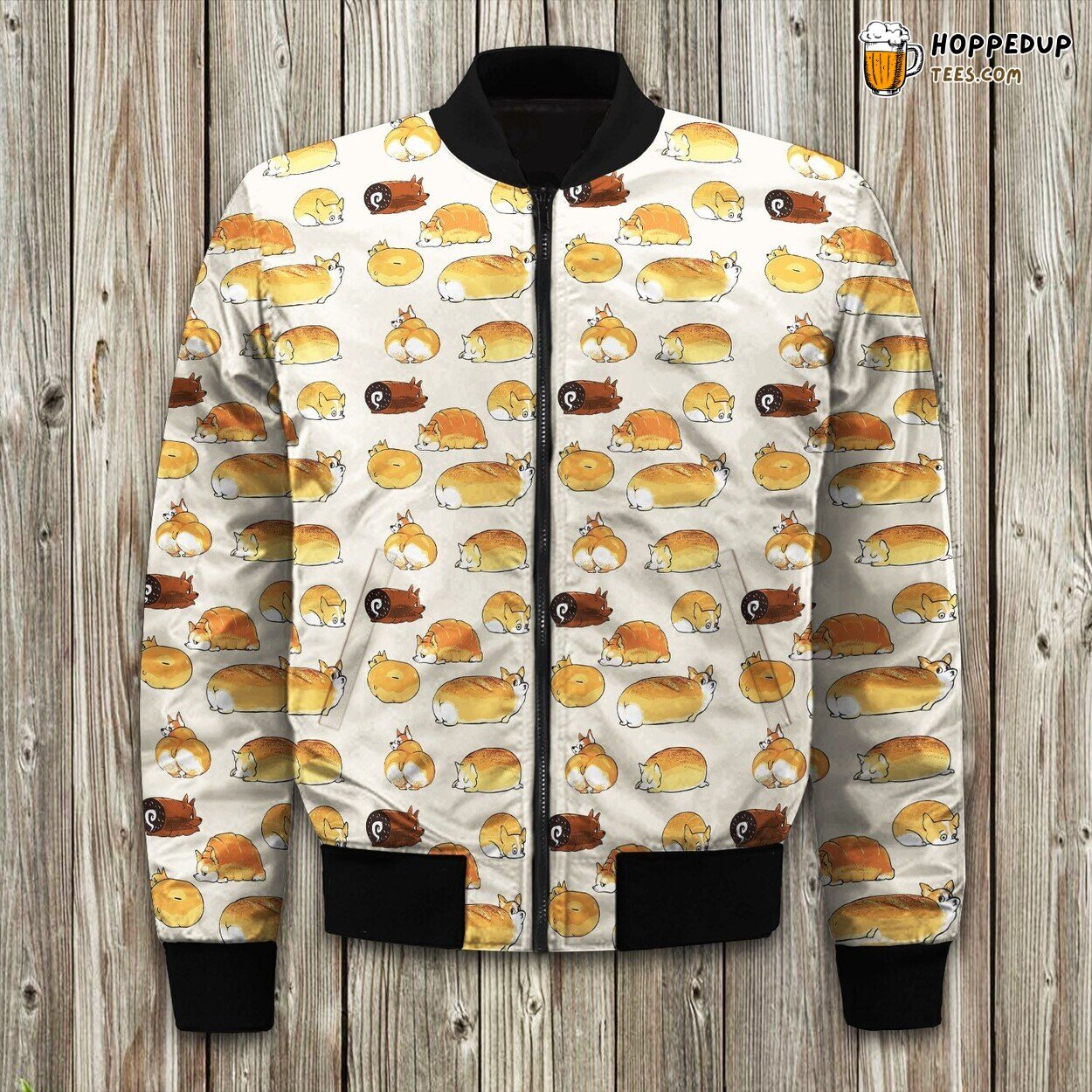 Corgis Bread Delight Winter Bomber Jacket Tailored Unique Elegance Precision Design