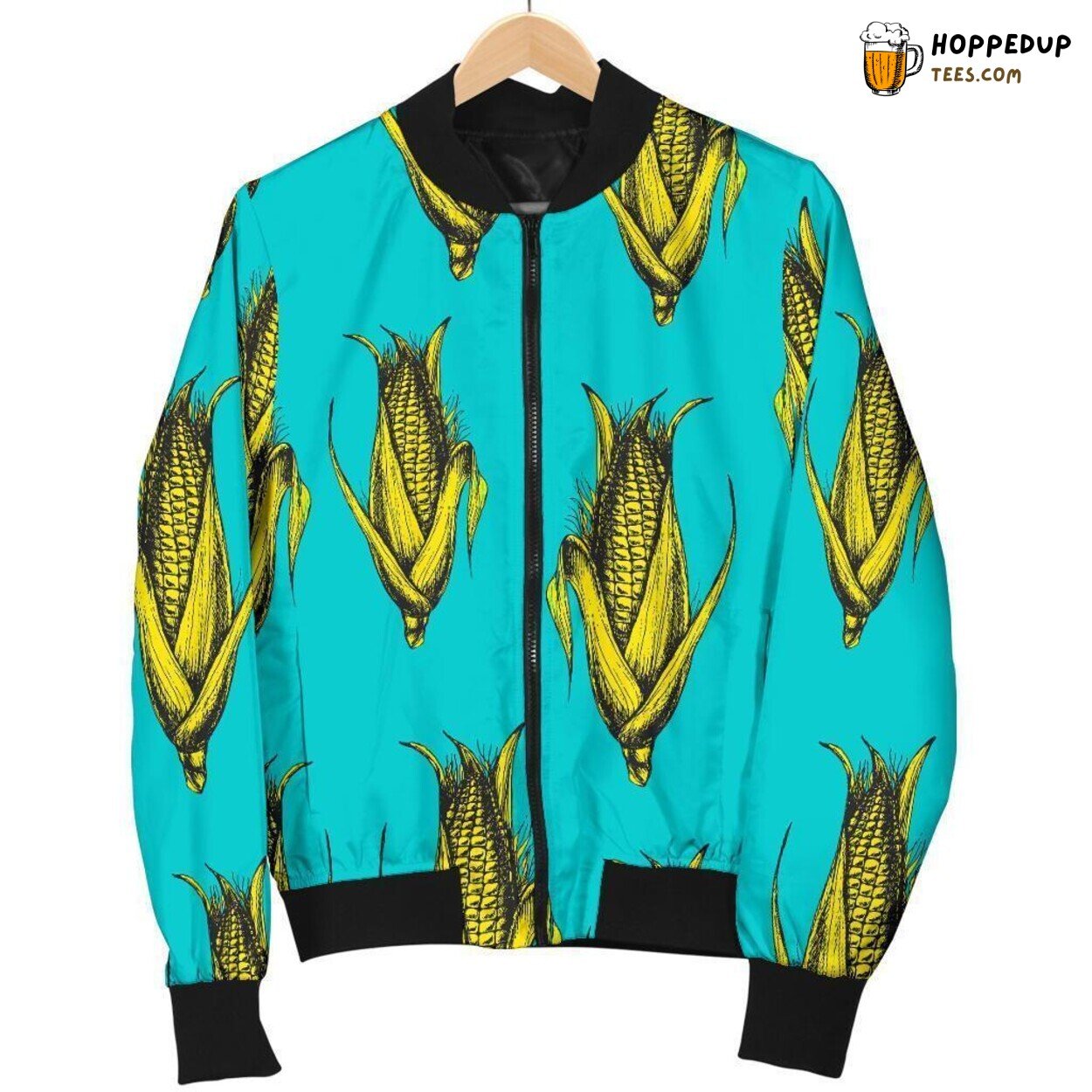 Corn Farm Harvest Design Men’s Bomber Jacket Unique Pattern Design Art Corn Farm Harvest Design Men’s Bomber Jacket Unique Pattern Design Art
