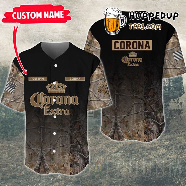 Corona Beer Deer Hunting Theme Personalized Unique Baseball Jersey