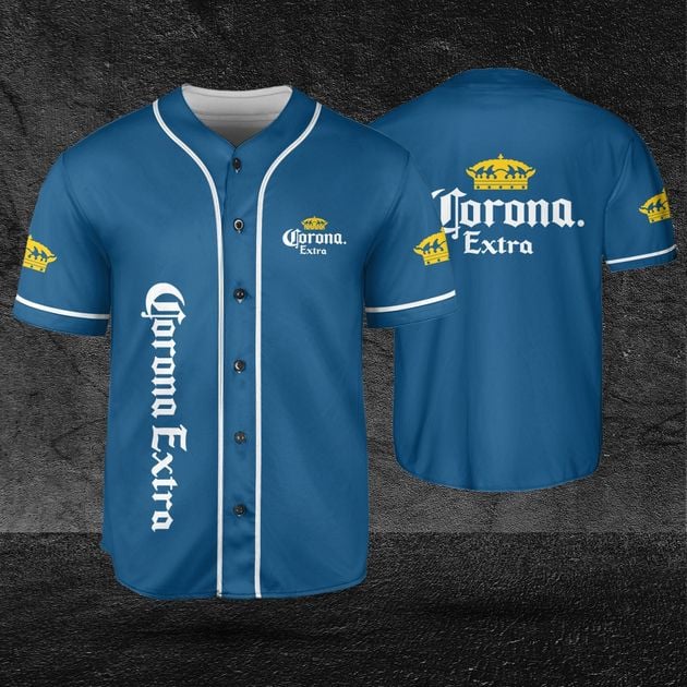 Corona Blue Baseball Jersey for Beer Lovers HU