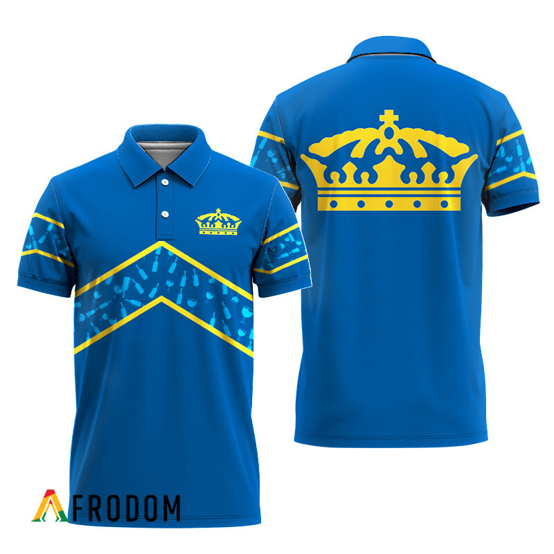Corona Extra Beer Blue Wine Pattern Polo Shirt HU