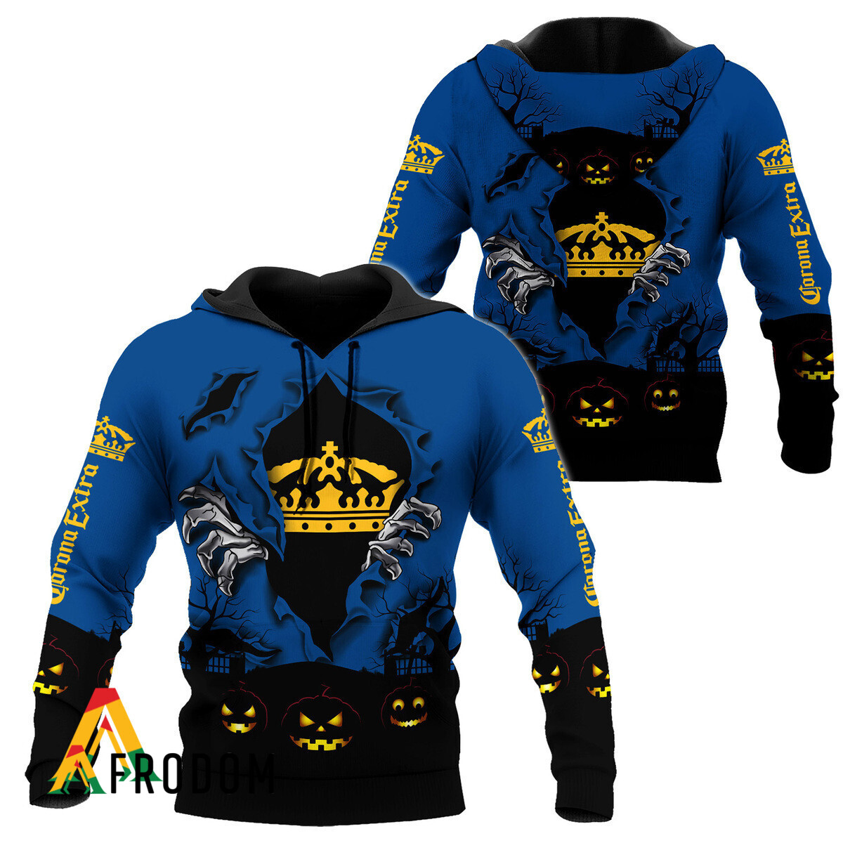 Corona Extra Beer Scary Halloween Hoodie Combo HU