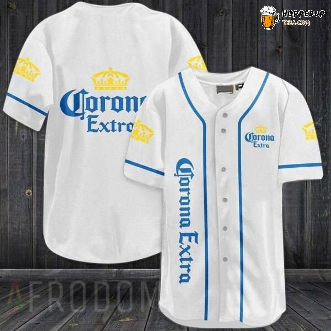 Corona Extra Beer White Summer Casual Baseball Jersey