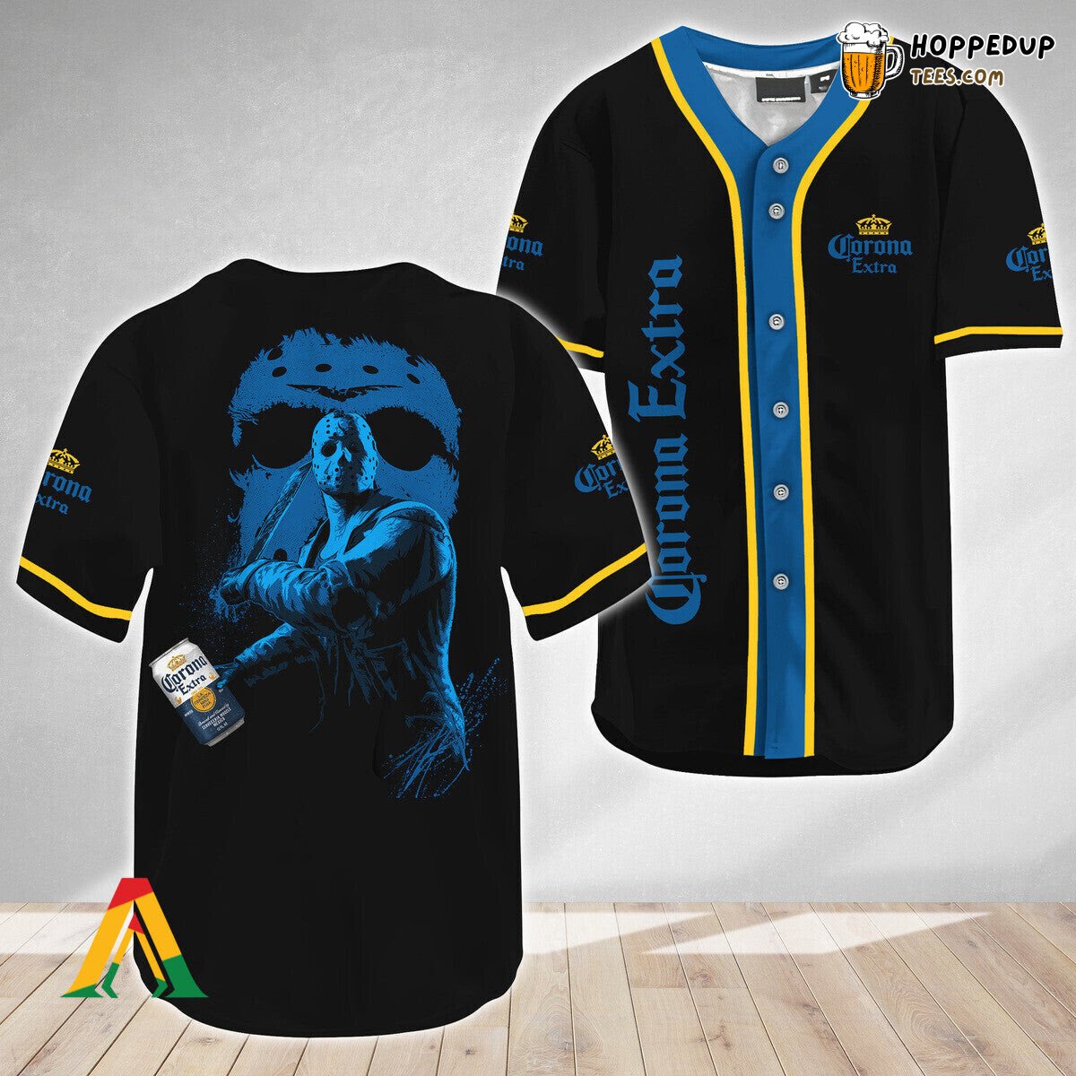 Corona Extra Jason Voorhees Friday The 13th Themed Baseball Jersey