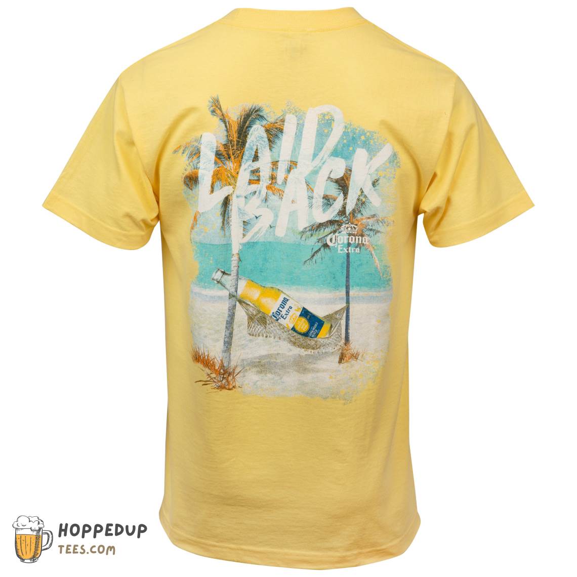Corona Extra Laid Back Front And Print Graphic Tees