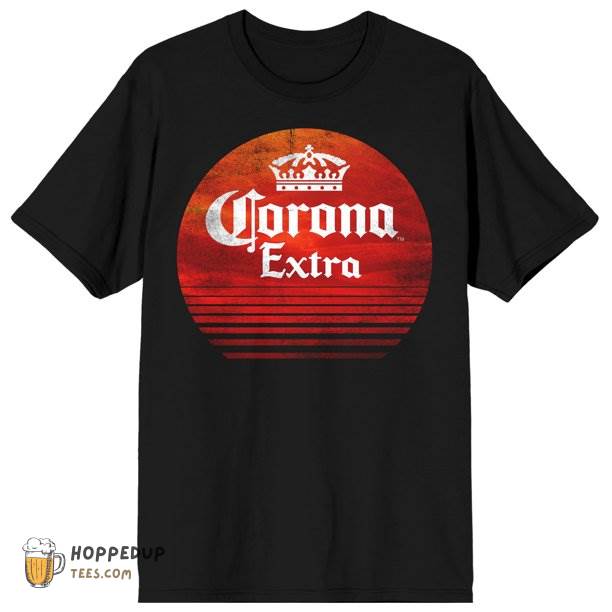 Corona Extra Red Circle Black Custom T-Shirt