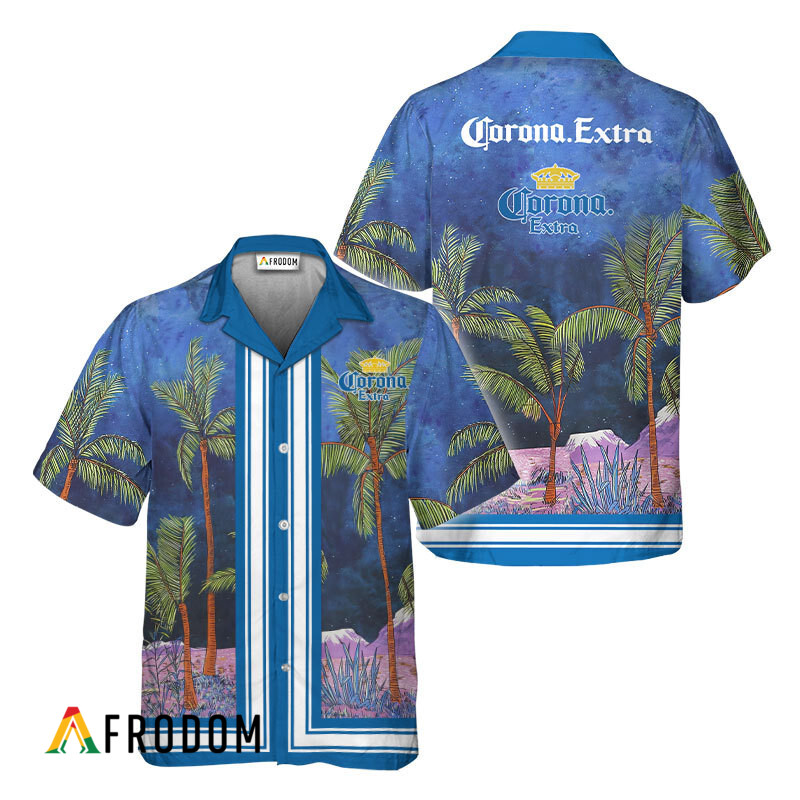 Corona Extra Star Print Bermuda Hawaiian Shirt HU