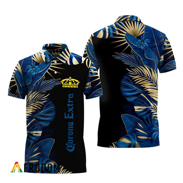 Corona Extra Tropical Palm Hawaiian Polo Shirt HU