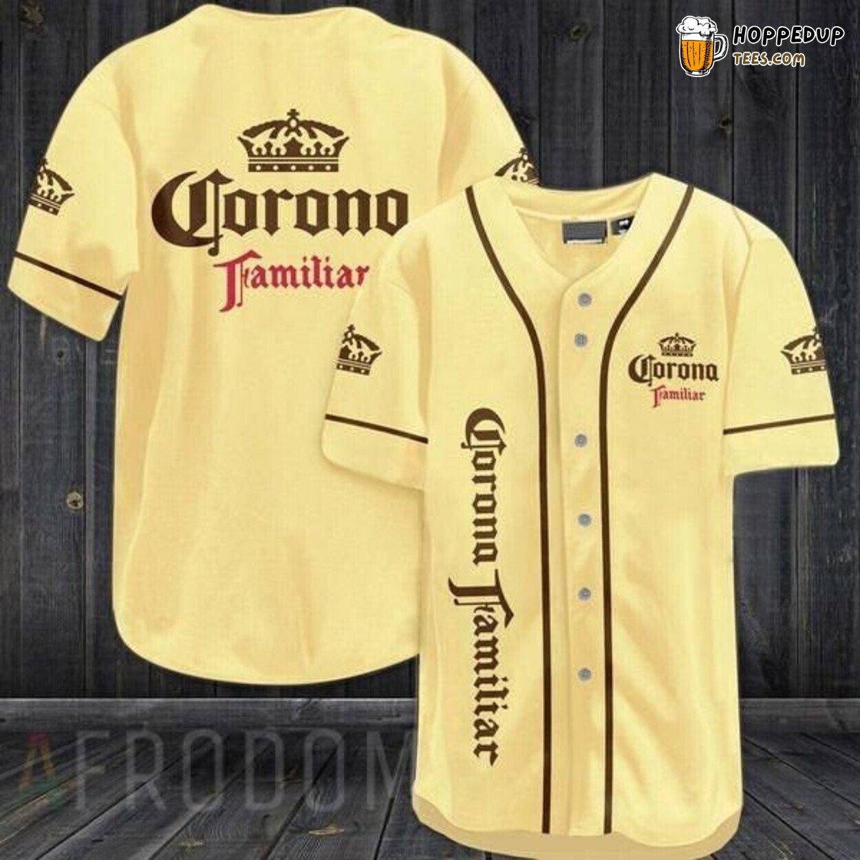 Corona Familiar Beer Yellow Casual Baseball Jersey Refreshing Style