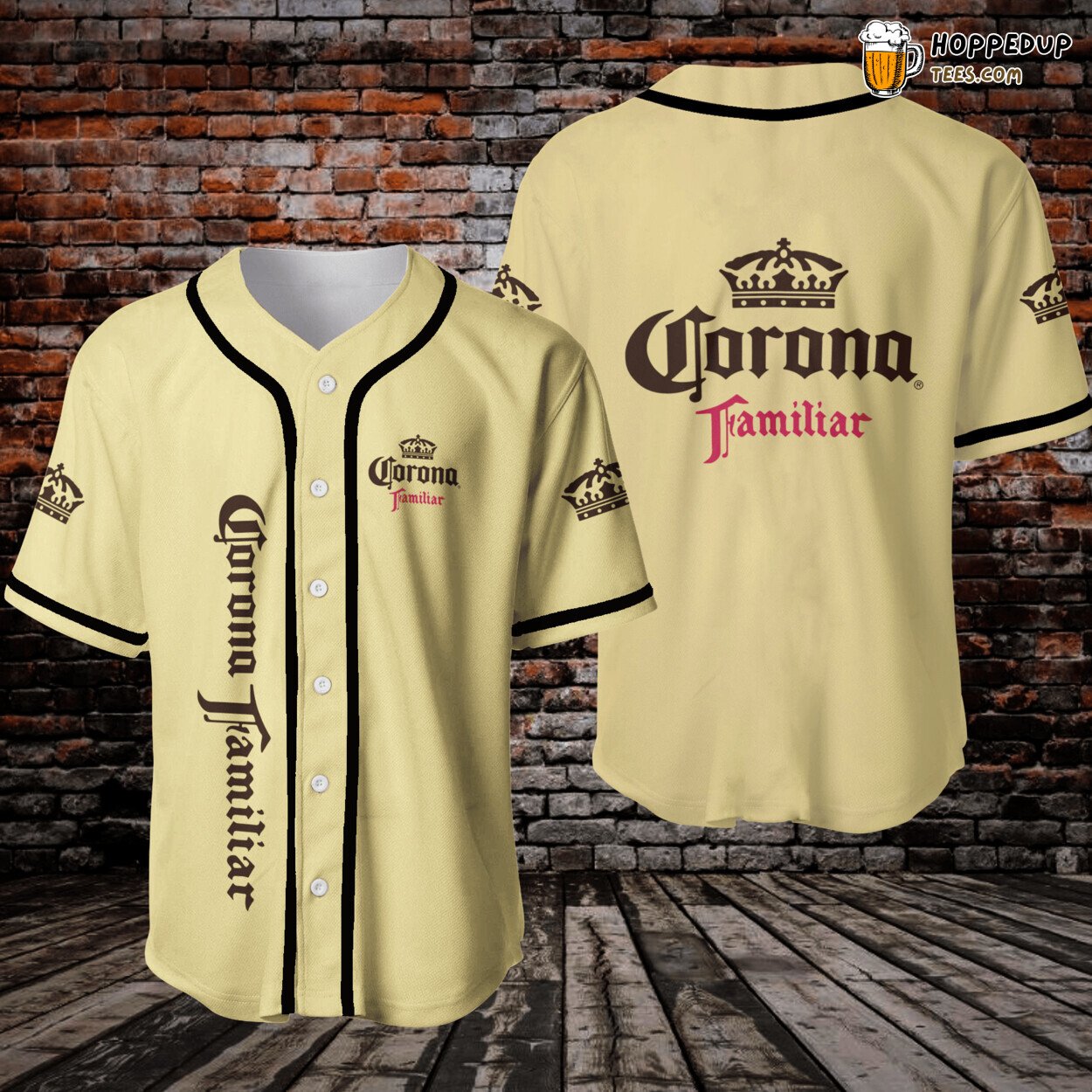 Corona Familiar Beer Yellow Design Baseball Jersey Unique Style Look