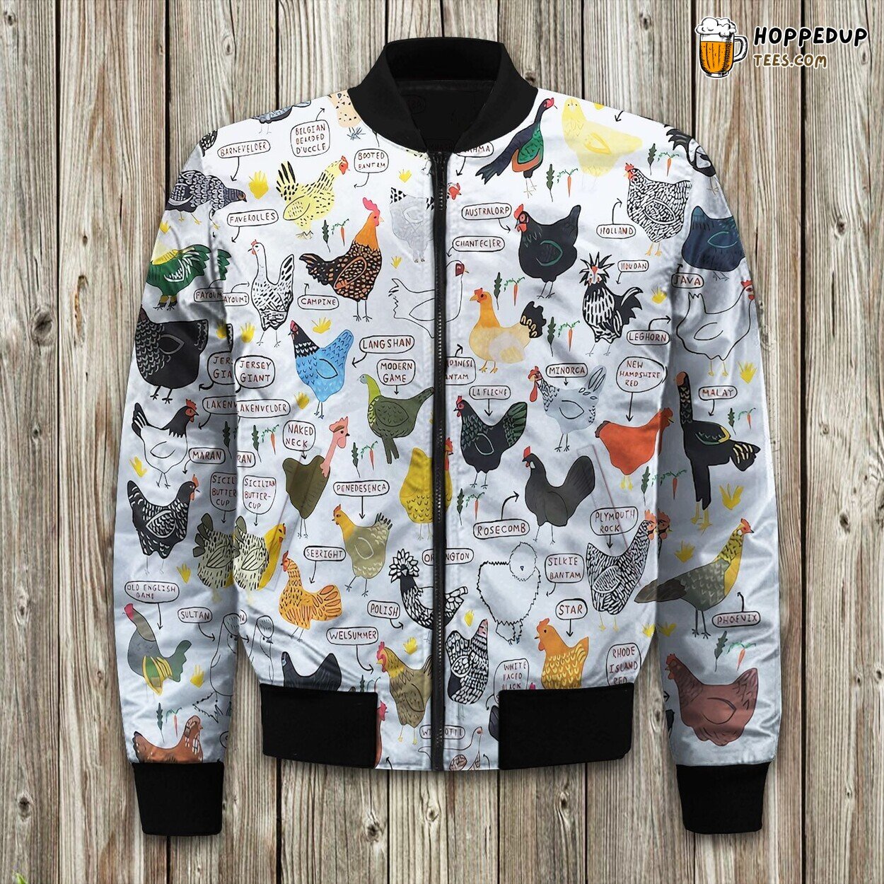 Country Chicken Breed Bomber Jacket