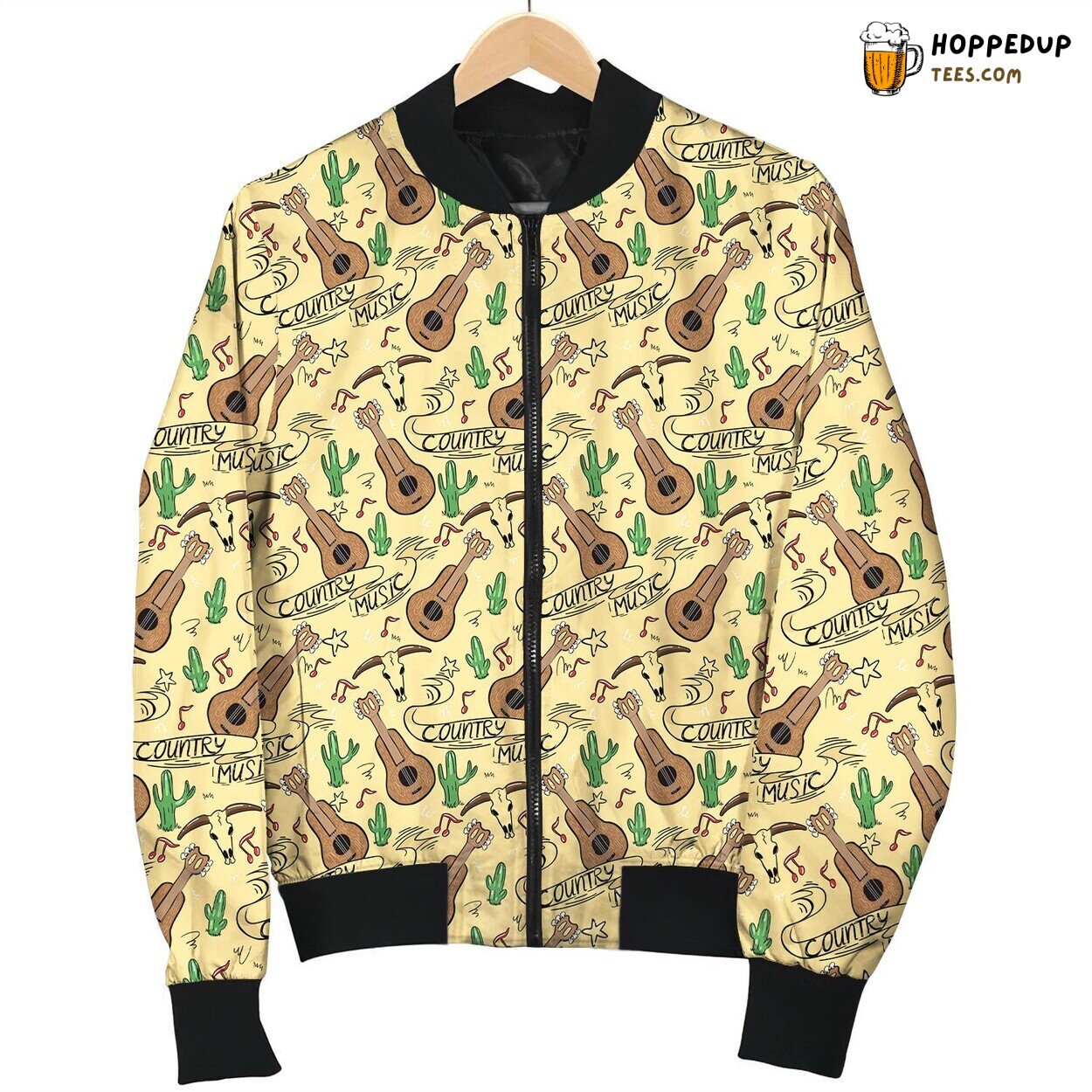 Country Music Guitar Bomber Jacket
