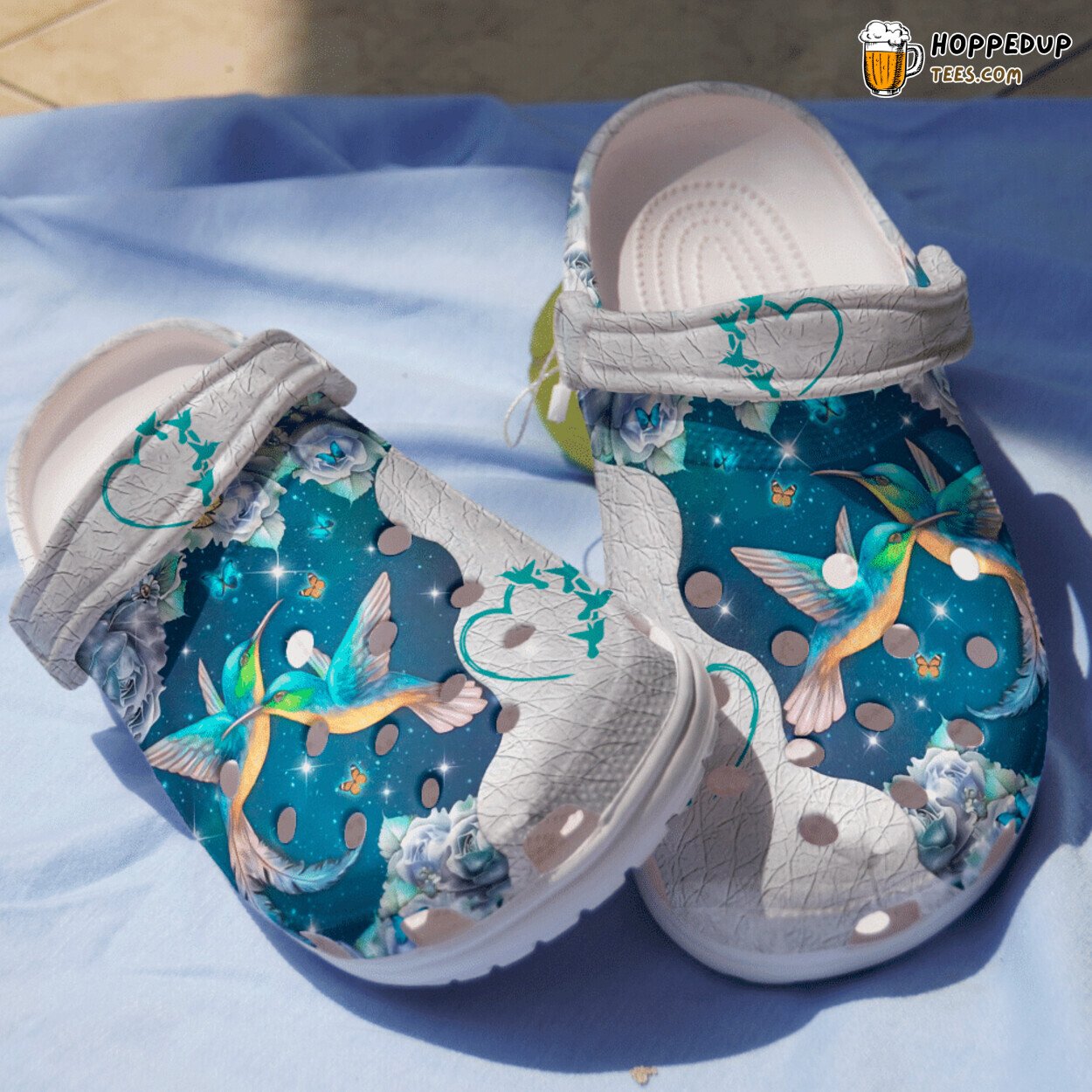 Couple Hummingbird Flower World Outdoor Shoe Birthday Women Gift