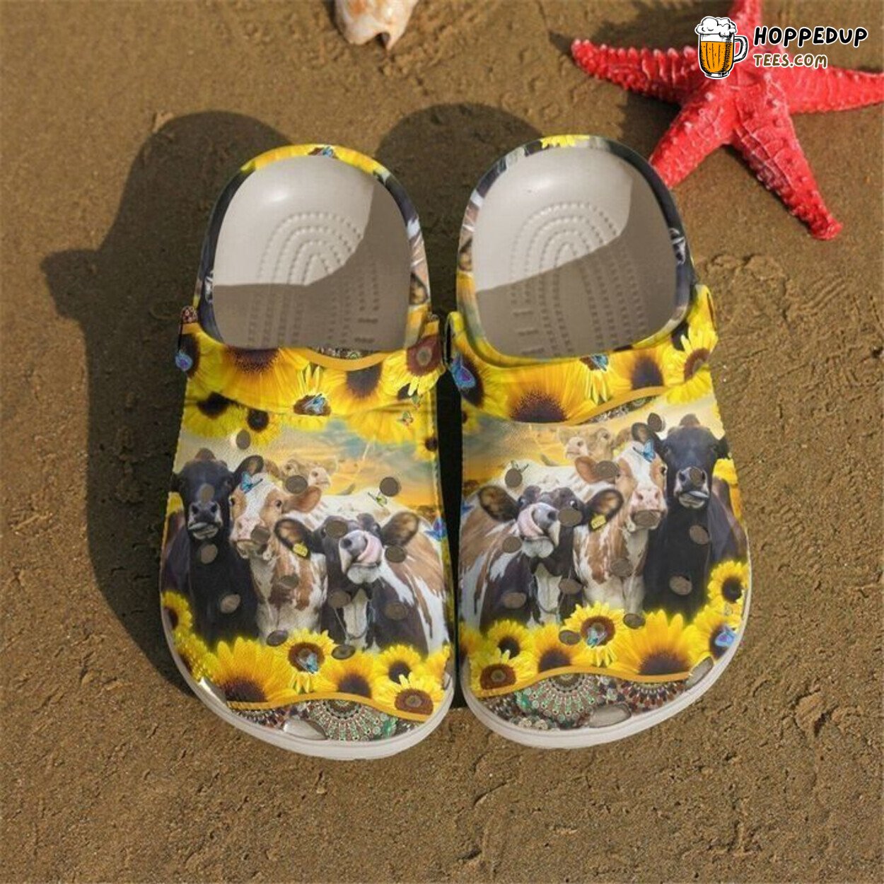 Cow Happy Cows Theme Classic Comfortable Clogs Farm Inspired Shoes