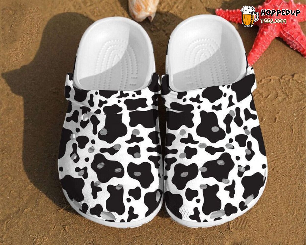 Cow Pattern Skin Dairy Farmer Cattle Lovers Birthday Him Unique Clogs